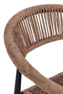 Best Bizzotto SGABELLO BAR JANDIA ANTRACITE/NATURAL