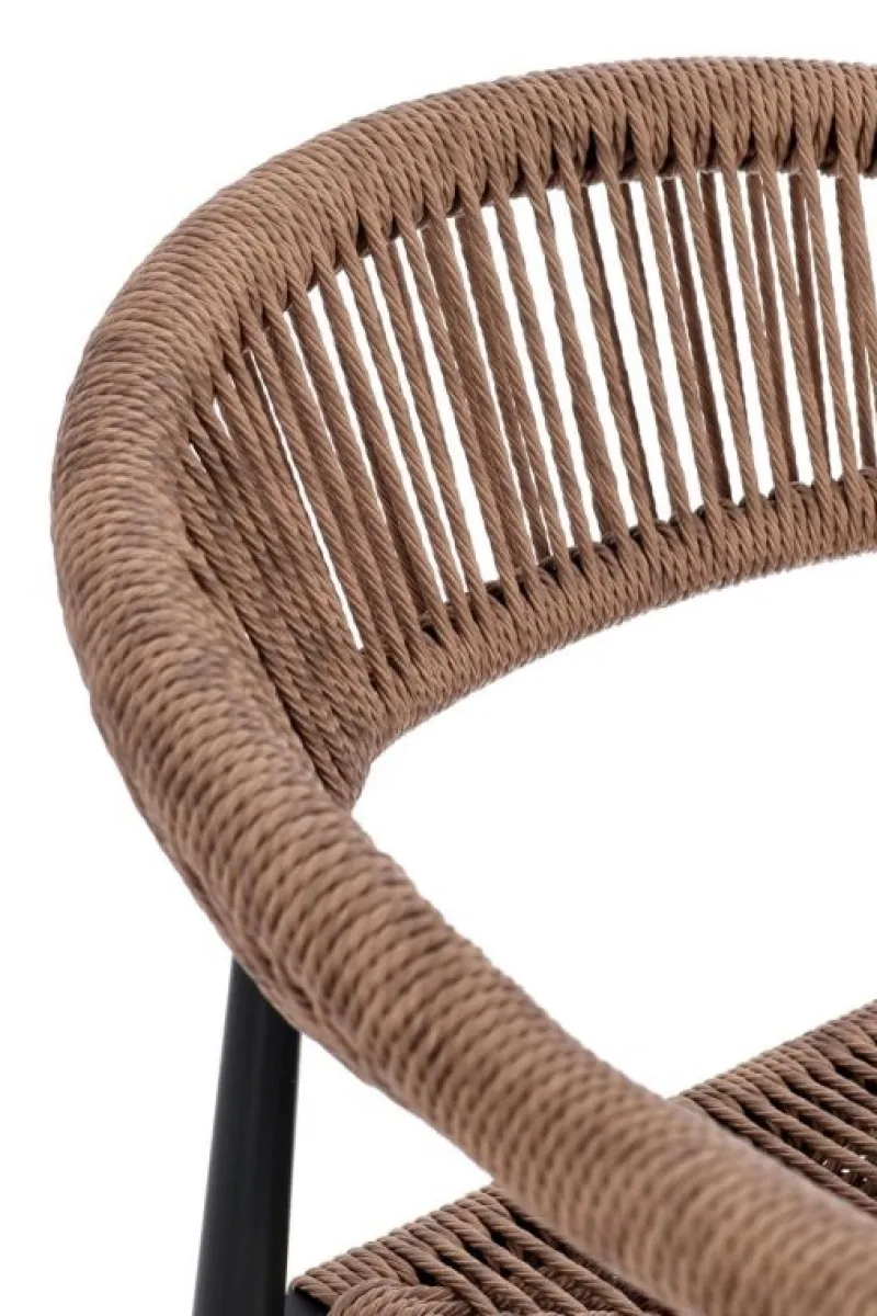 Best Bizzotto SGABELLO BAR JANDIA ANTRACITE/NATURAL