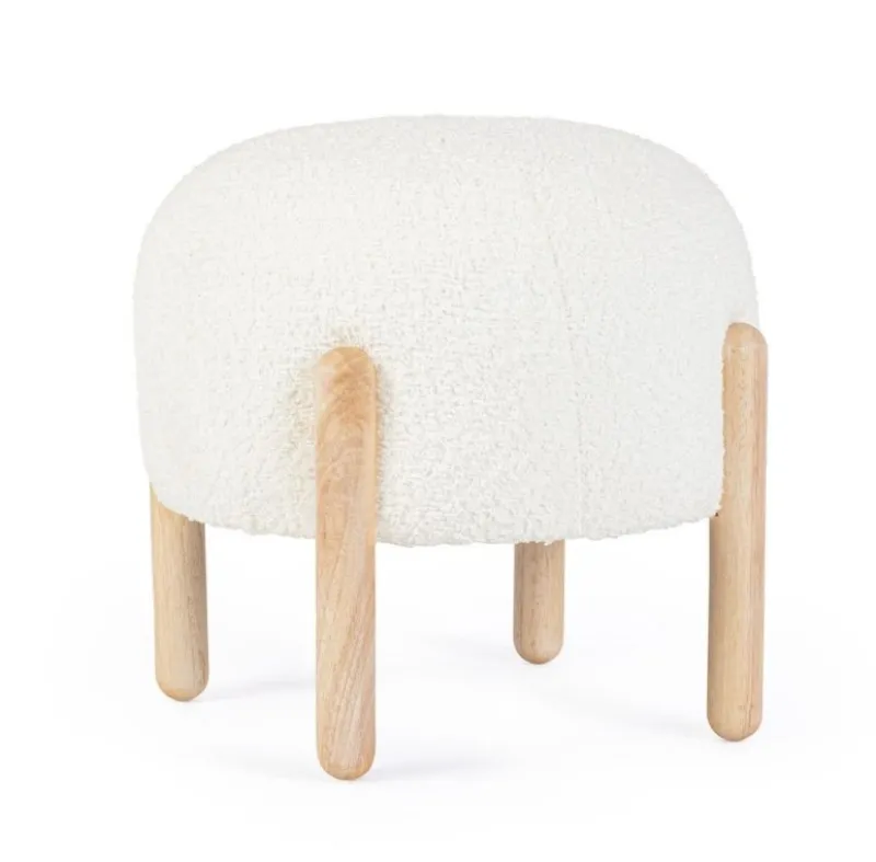 Best Bizzotto SGABELLO EFFETTO BOUCLE' BIANCO - DAYLA
