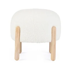 Best Bizzotto SGABELLO EFFETTO BOUCLE' BIANCO - DAYLA