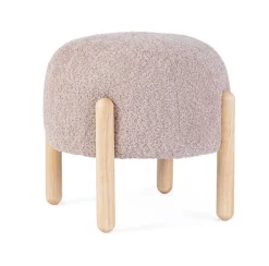 Sale Bizzotto SGABELLO EFFETTO BOUCLE' ROSA ANTICO - DAYLA