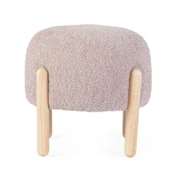 Sale Bizzotto SGABELLO EFFETTO BOUCLE' ROSA ANTICO - DAYLA