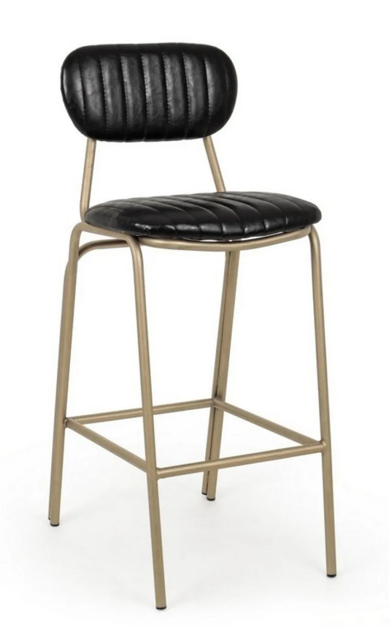 Online Bizzotto SGABELLO IN ECOPELLE NERO - ADDY