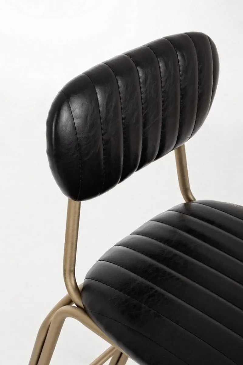 Online Bizzotto SGABELLO IN ECOPELLE NERO - ADDY