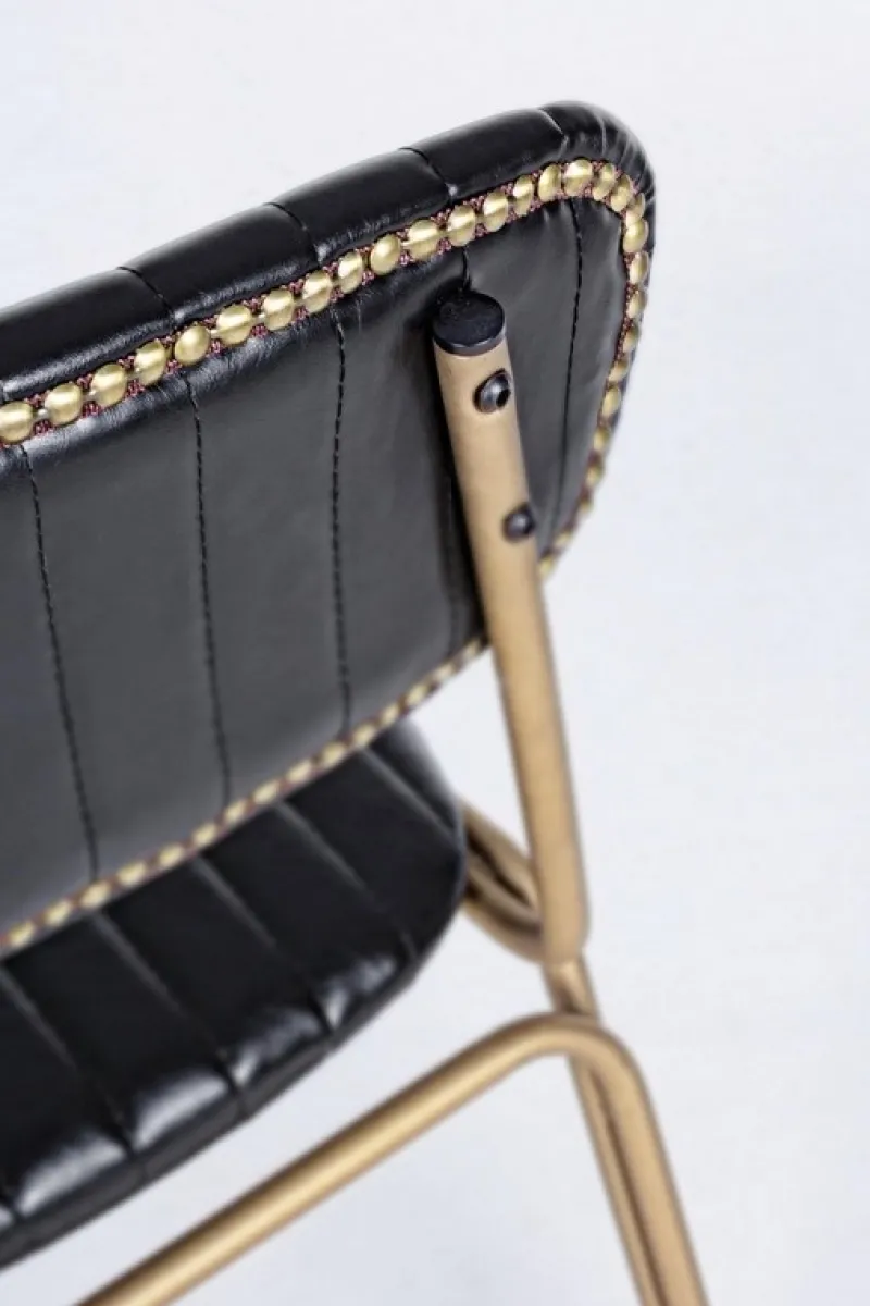 Online Bizzotto SGABELLO IN ECOPELLE NERO - ADDY