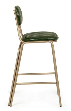 Discount Bizzotto SGABELLO IN ECOPELLE VERDE SCURO - ADDY
