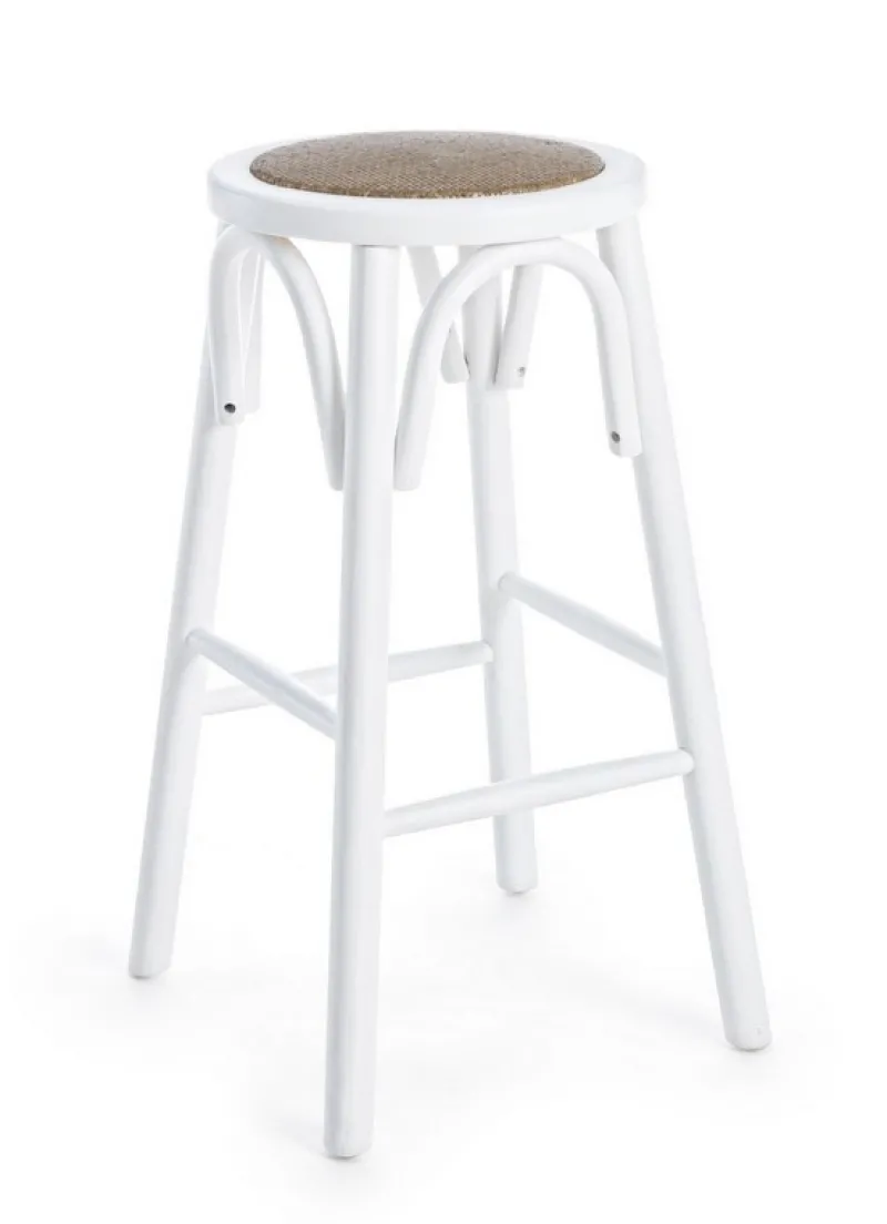 Hot Bizzotto SGABELLO IN LEGNO BIANCO - CIRCLE