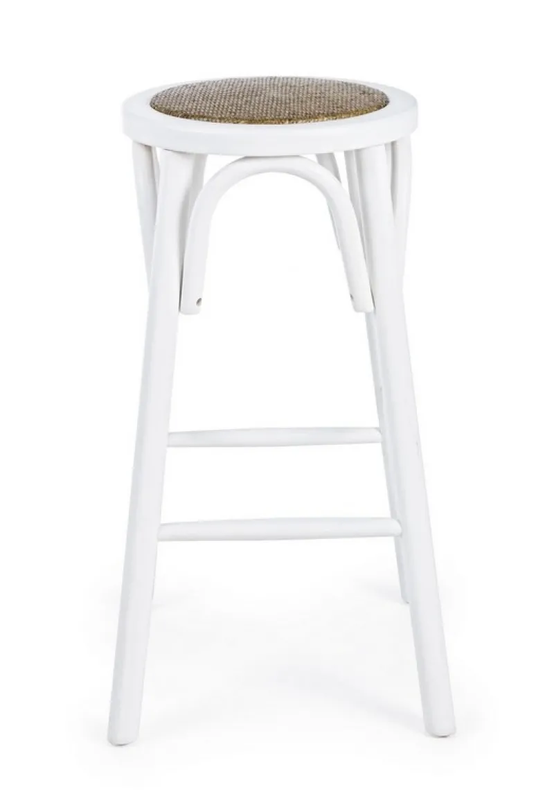 Hot Bizzotto SGABELLO IN LEGNO BIANCO - CIRCLE