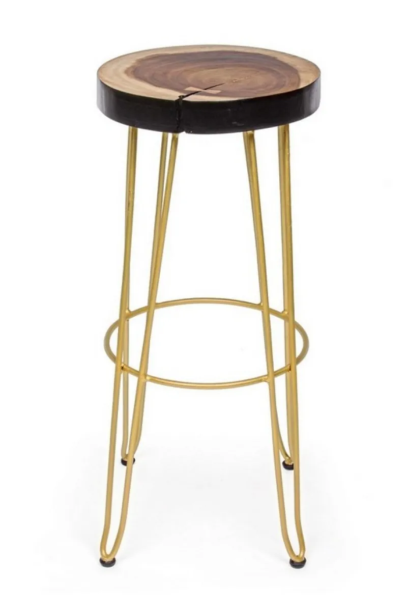 Best Bizzotto SGABELLO IN LEGNO COLOR ORO - RAKEL