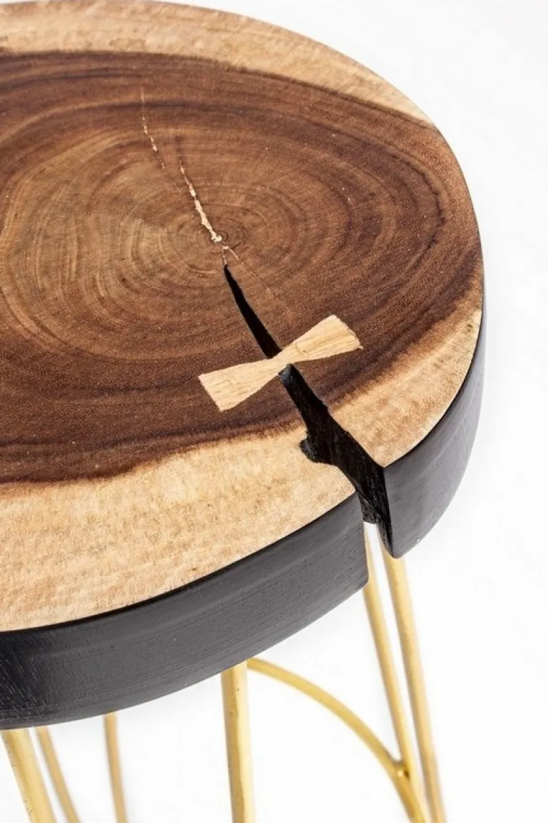 Best Bizzotto SGABELLO IN LEGNO COLOR ORO - RAKEL