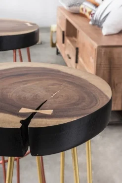 Best Bizzotto SGABELLO IN LEGNO COLOR ORO - RAKEL