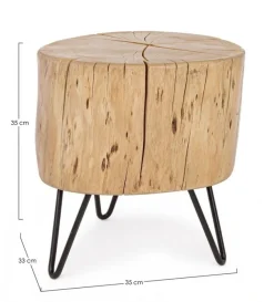 Outlet Bizzotto SGABELLO IN LEGNO H35 - ARTUR