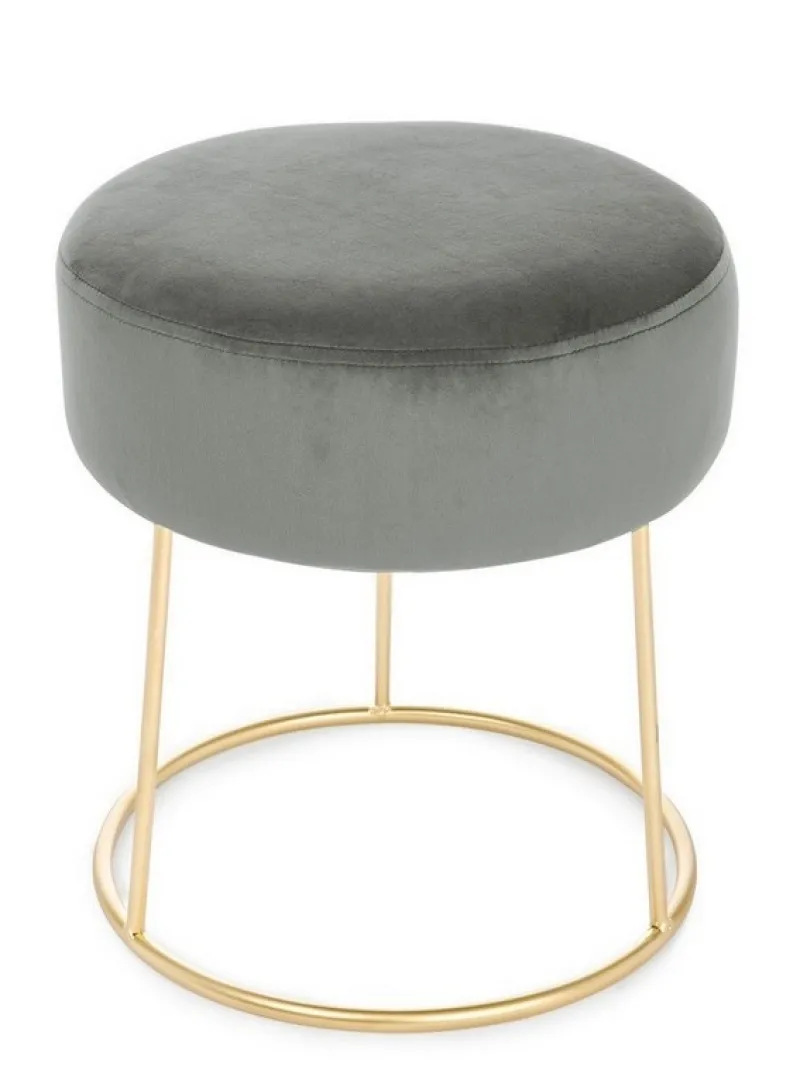 Bizzotto SGABELLO IN VELLUTO GRIGIO - CLARISSA