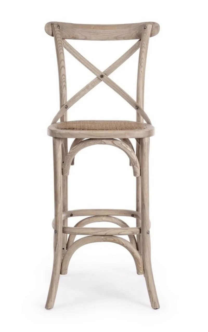 New Bizzotto SGABELLOBAR IN LEGNO GRIGIO NATURALE - CROSS