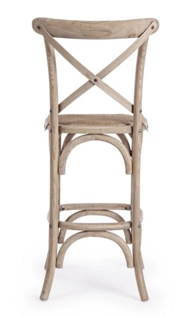 New Bizzotto SGABELLOBAR IN LEGNO GRIGIO NATURALE - CROSS