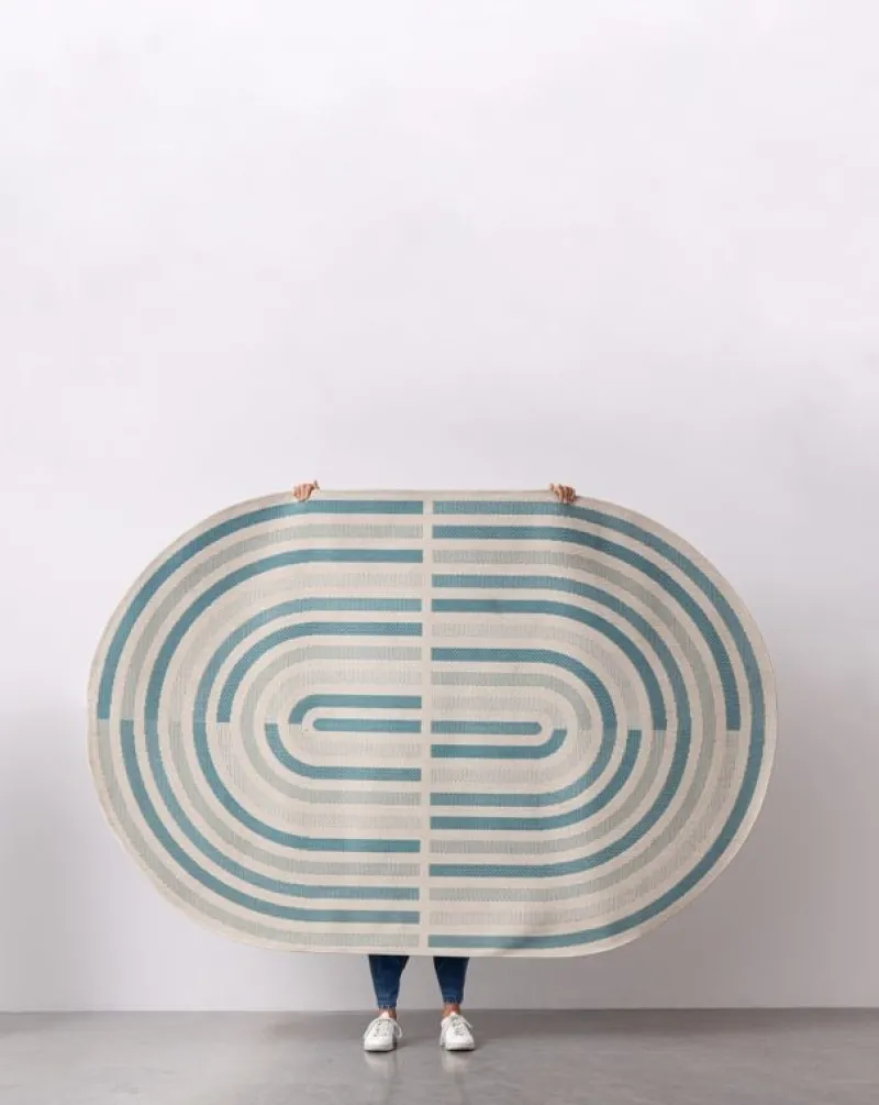 Online Bizzotto TAPPETO NOUR VERDE OV BLU BEIGE 160X229