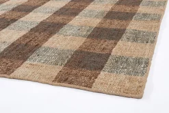 Outlet Bizzotto TAPPETO RUANDA QUADRI MARRONE 160X230