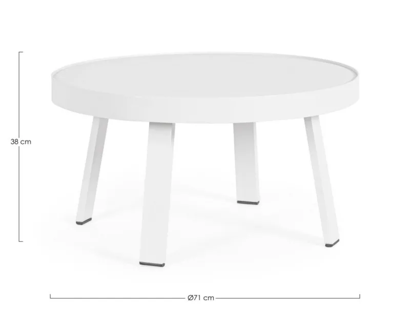 Clearance Bizzotto TAVOLINO D71 BIANCO QS20 - SPYRO