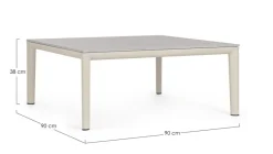 Discount Bizzotto TAVOLINO GERALD 90X90 PELICAN