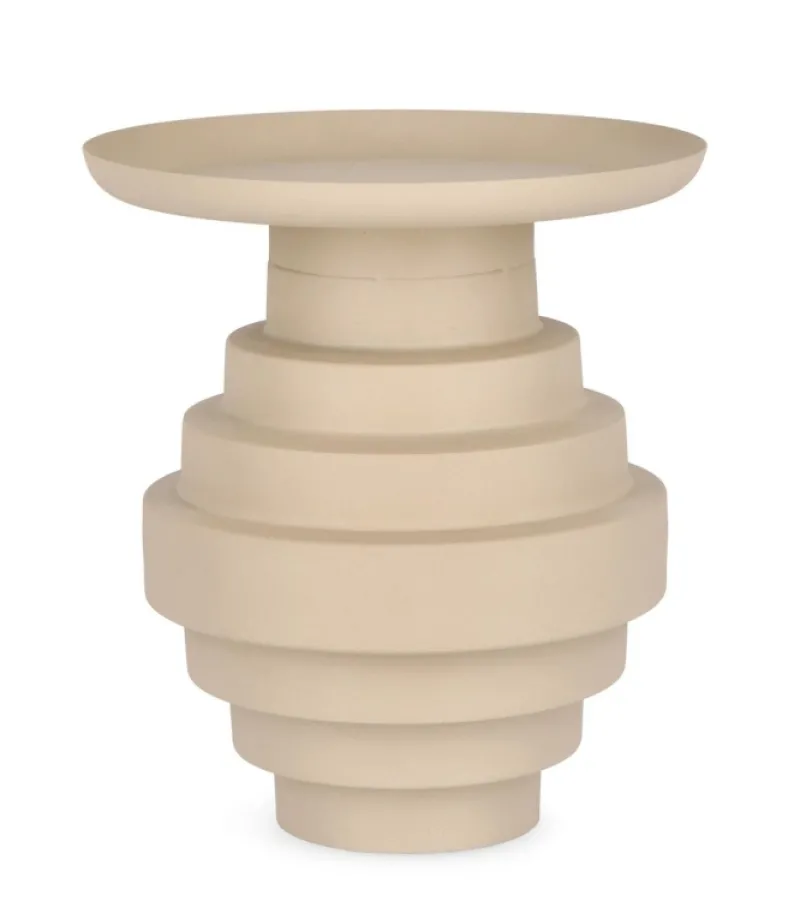 Best Bizzotto TAVOLINO IN ACCIAIO BEIGE - AMBA