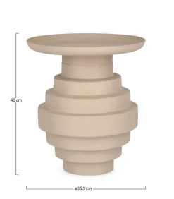 Best Bizzotto TAVOLINO IN ACCIAIO BEIGE - AMBA