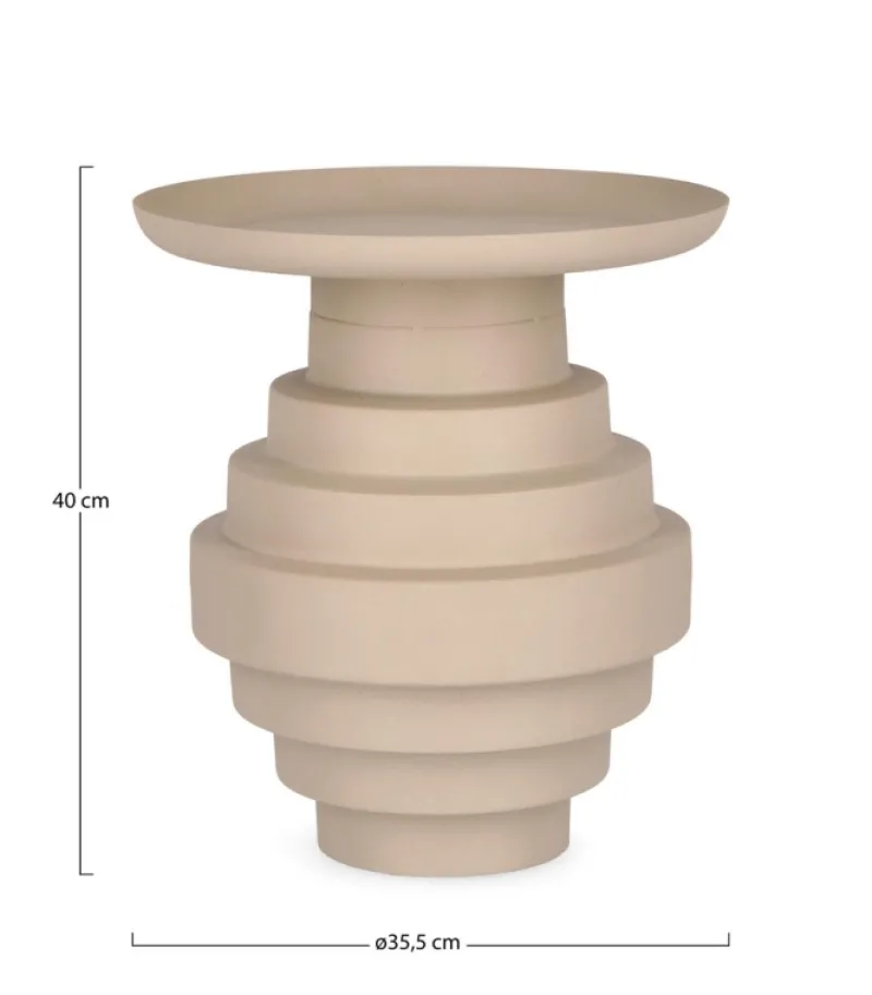 Best Bizzotto TAVOLINO IN ACCIAIO BEIGE - AMBA