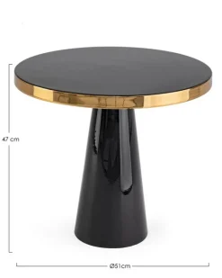 Outlet Bizzotto TAVOLINO IN ACCIAIO NERO D51 - NANDIKA