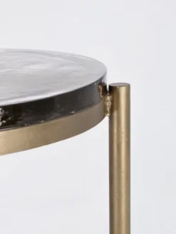 Outlet Bizzotto TAVOLINO IN ACCIAO FINITURA OTTONE H50 - ZAYLA