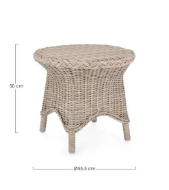 Outlet Bizzotto TAVOLINO IN ALLUMINIO - JUPITER