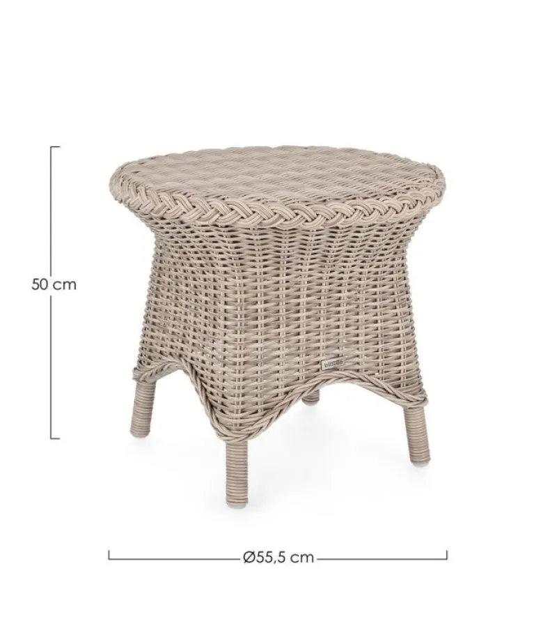 Outlet Bizzotto TAVOLINO IN ALLUMINIO - JUPITER