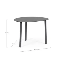 Best Bizzotto TAVOLINO IN ALLUMINIO ANTRACITE QS22 - SPARKY