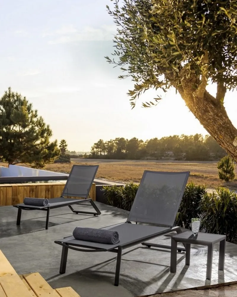 Clearance Bizzotto TAVOLINO IN ALLUMINIO ANTRACITE GK52 - CRUISE