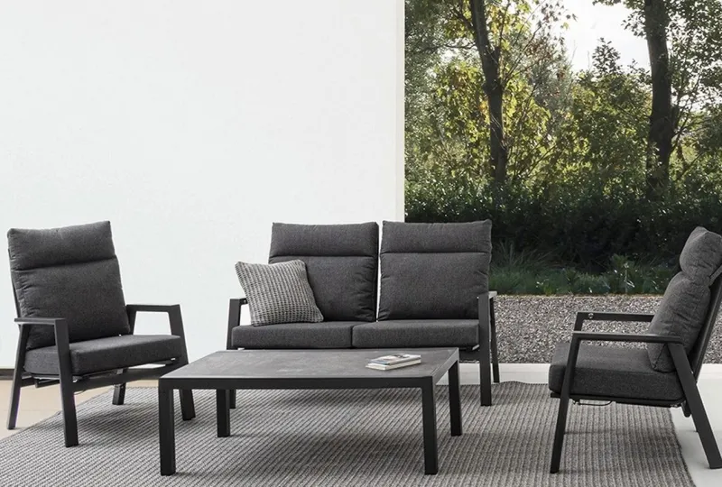 Bizzotto TAVOLINO IN ALLUMINIO ANTRACITE JX55 - KLEDI