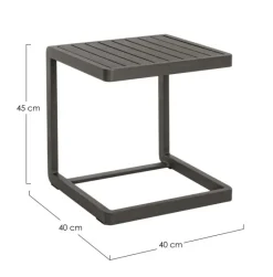 Hot Bizzotto TAVOLINO IN ALLUMINIO ANTRACITE CX23 - KONNOR