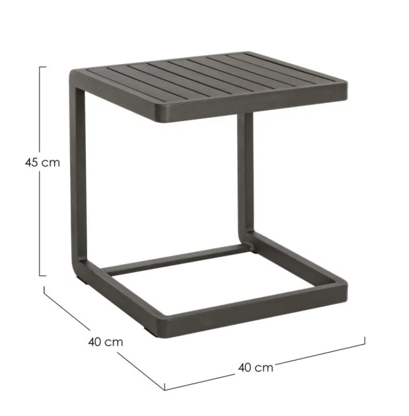 Hot Bizzotto TAVOLINO IN ALLUMINIO ANTRACITE CX23 - KONNOR