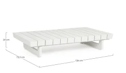 Discount Bizzotto TAVOLINO IN ALLUMINIO BIANCO WG20 - INFINITY