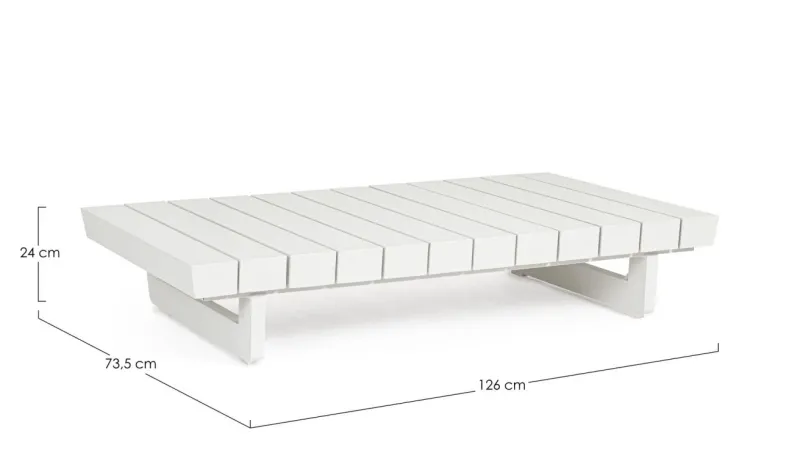 Discount Bizzotto TAVOLINO IN ALLUMINIO BIANCO WG20 - INFINITY