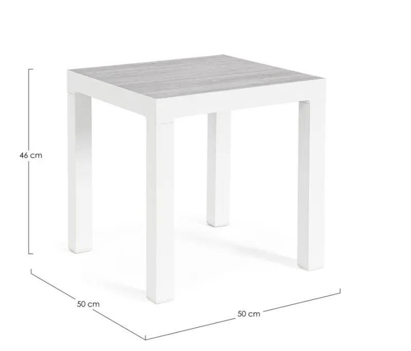 Hot Bizzotto TAVOLINO IN ALLUMINIO BIANCO JX11 - KLEDI