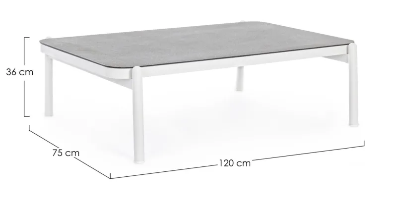 Sale Bizzotto TAVOLINO IN ALLUMINIO BIANCO WG20 - FLORENCIA