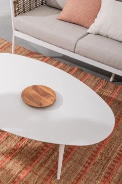 Discount Bizzotto TAVOLINO IN ALLUMINIO BIANCO YK11 - RIDLEY