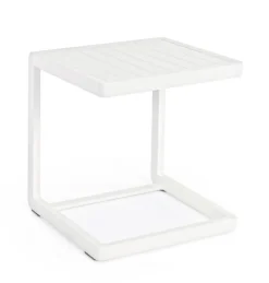 Outlet Bizzotto TAVOLINO IN ALLUMINIO BIANCO CX21 - KONNOR