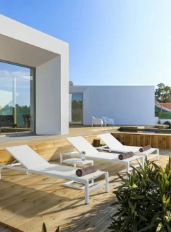 Outlet Bizzotto TAVOLINO IN ALLUMINIO BIANCO CX21 - KONNOR