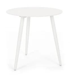 Clearance Bizzotto TAVOLINO IN ALLUMINIO D50 BIANCO YK11 - RIDLEY