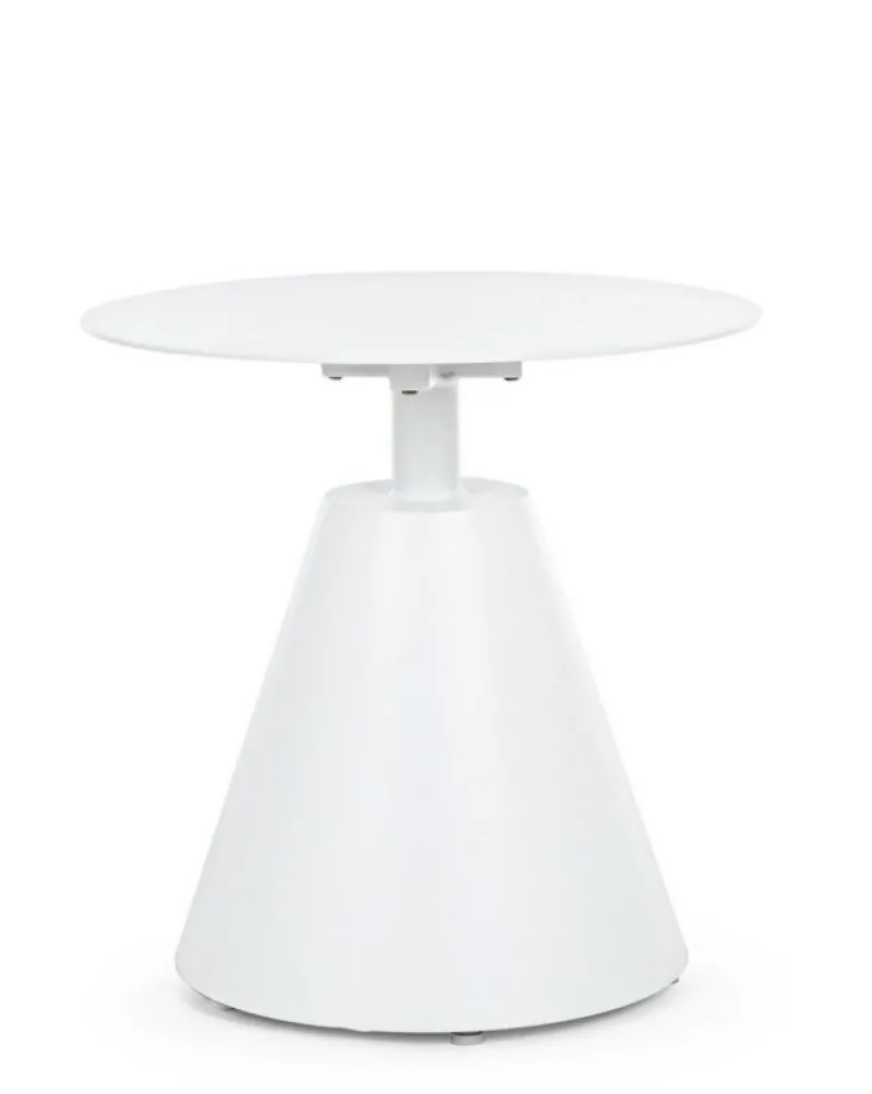 New Bizzotto TAVOLINO IN ALLUMINIO D50 BIANCO XK04- ALOHA