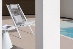 New Bizzotto TAVOLINO IN ALLUMINIO D50 BIANCO XK04- ALOHA