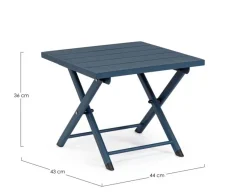 Clearance Bizzotto TAVOLINO IN ALLUMINIO NAVY - TAYLOR