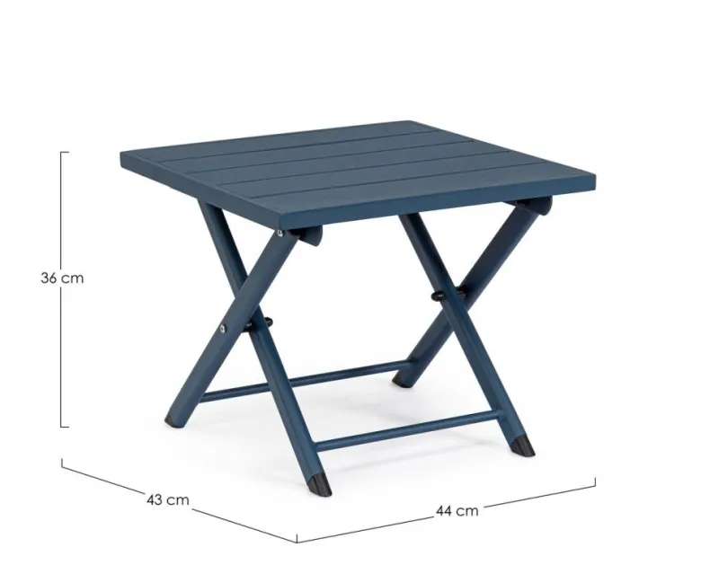 Clearance Bizzotto TAVOLINO IN ALLUMINIO NAVY - TAYLOR