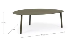 New Bizzotto TAVOLINO IN ALLUMINIO OLIV QS24 - SPARKY