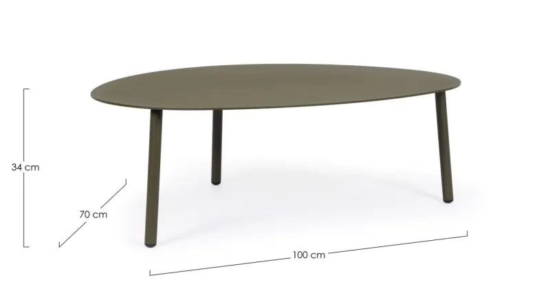 New Bizzotto TAVOLINO IN ALLUMINIO OLIV QS24 - SPARKY