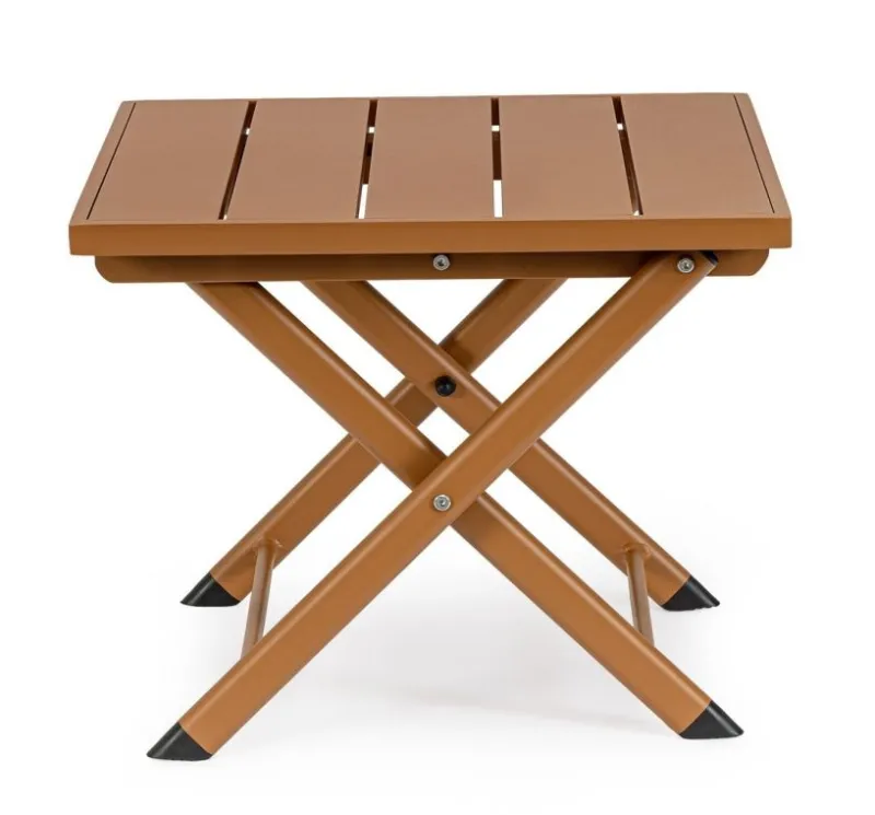 Sale Bizzotto TAVOLINO IN ALLUMINIO PECAN - TAYLOR